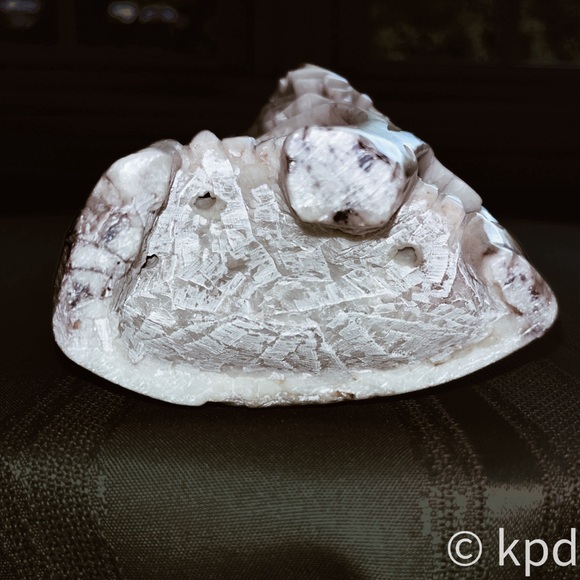 Large Heavily Carved Vintage Chinese Soapstone Vase Flower Leaf Designs - Picture 12 of 12